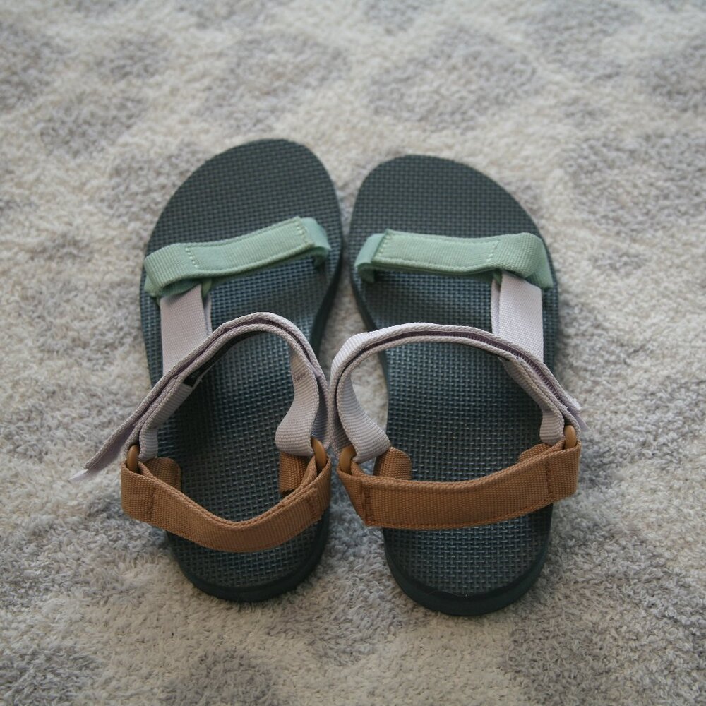 Teva Sandals in Green, Gray, and Brown